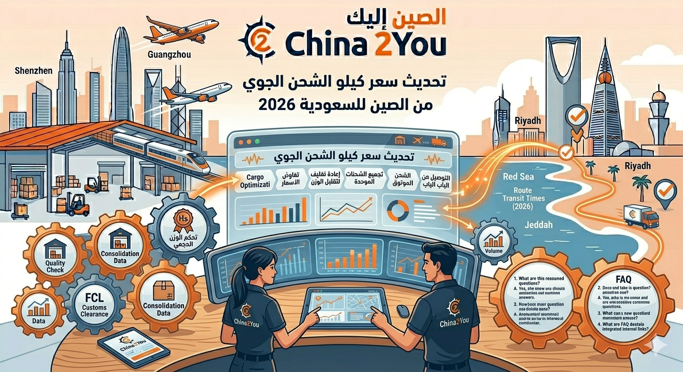 دليل احتساب سعر كيلو الشحن الجوي من الصين للسعودية 2026