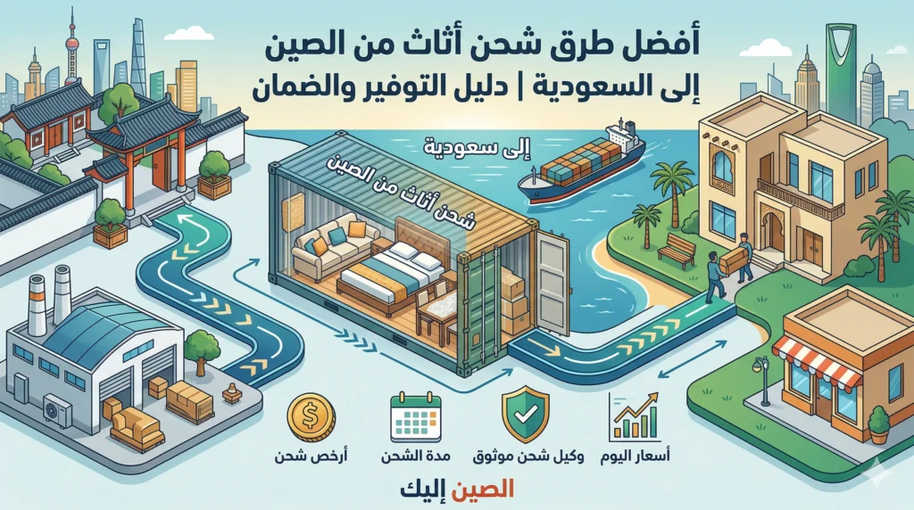 طرق شحن أثاث من الصين