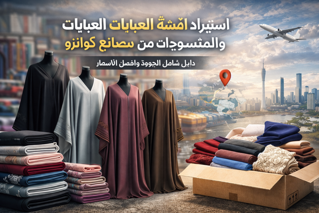 استيراد أقمشة العبايات والمنسوجات
