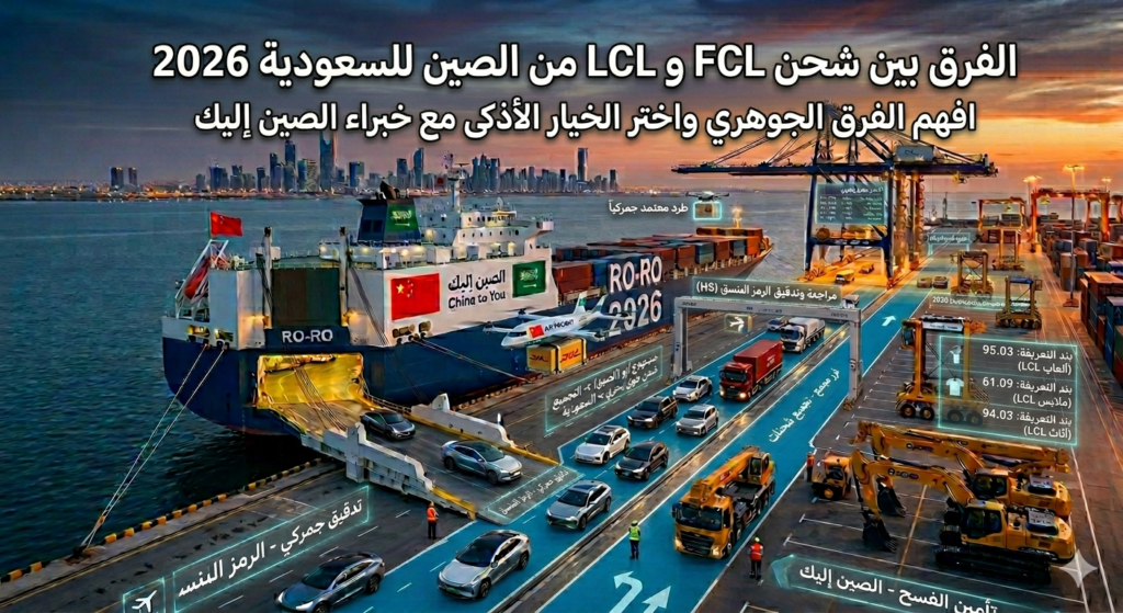 الفرق بين شحن FCL و LCL من الصين