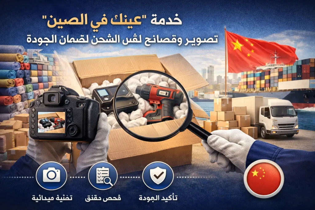 تصوير وفحص البضائع قبل الشحن