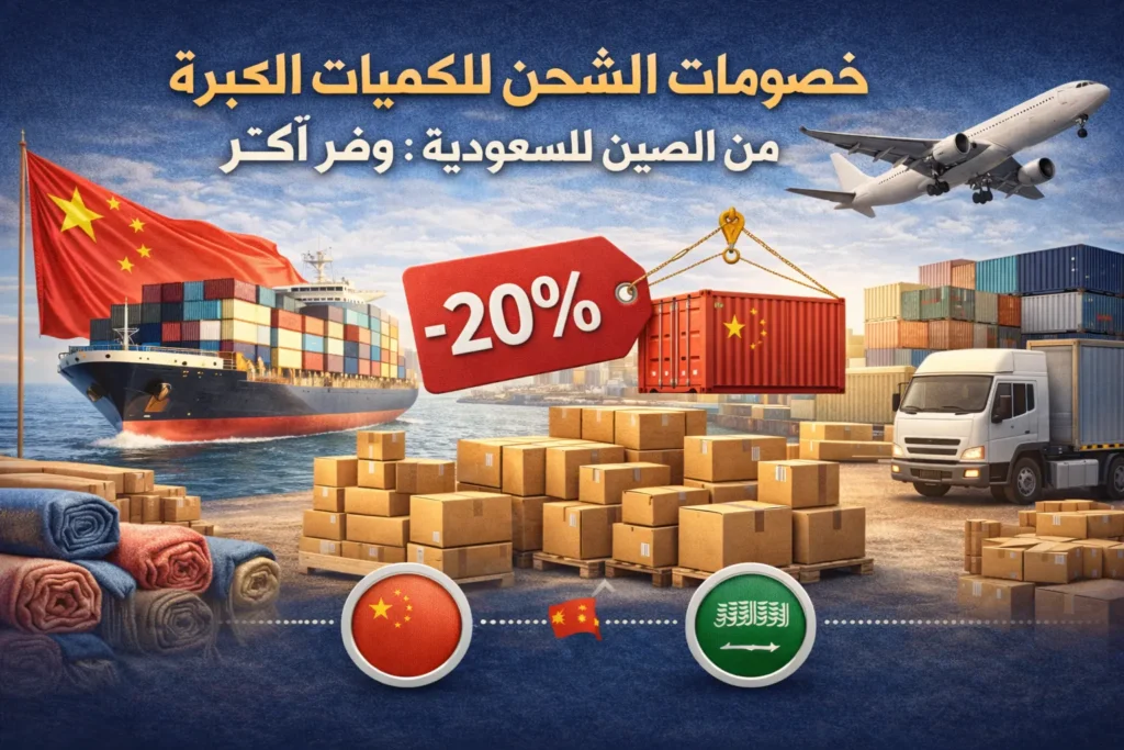 خصومات الشحن للكميات الكبيرة