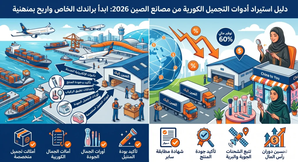 استيراد أدوات التجميل الكورية من الصين