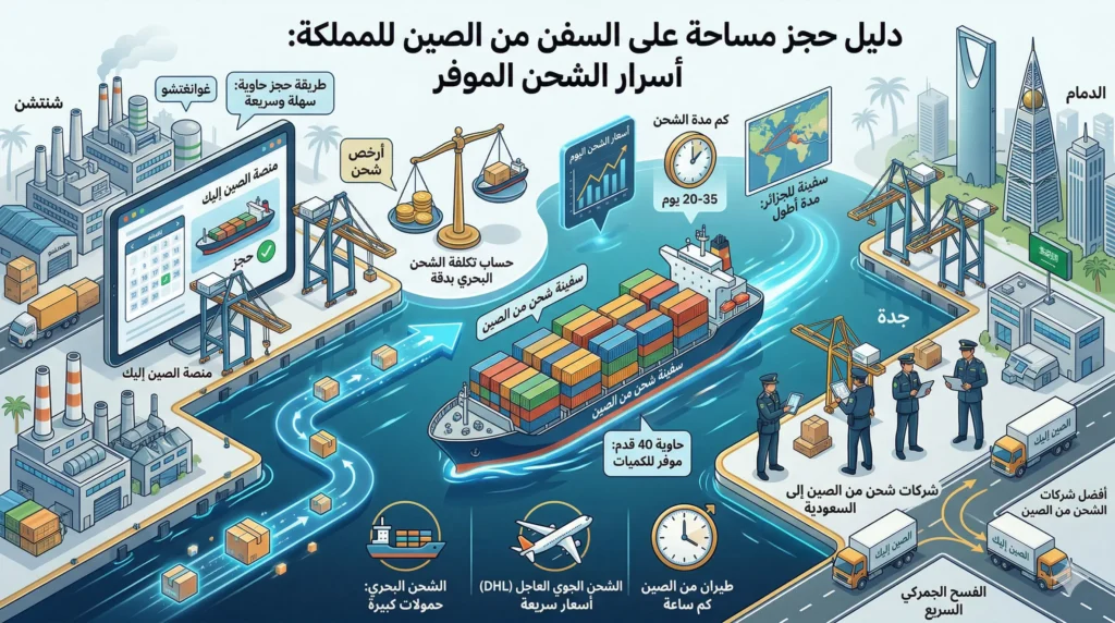 حجز مساحة على السفن من الصين
