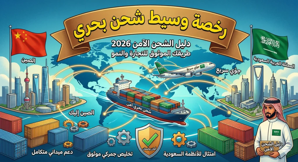 رخصة وسيط شحن بحري