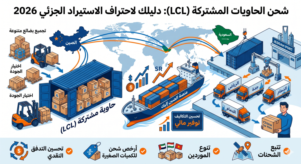شحن الحاويات المشتركة (LCL)