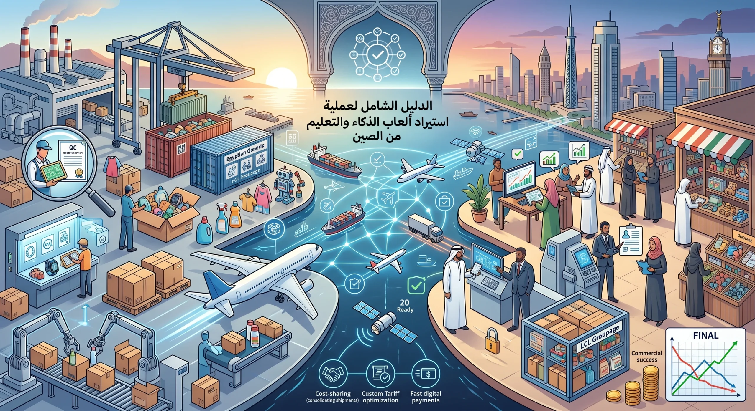 فرز بضائع الذكاء والتعليم حسب الفئة العمرية لتسريع التوزيع