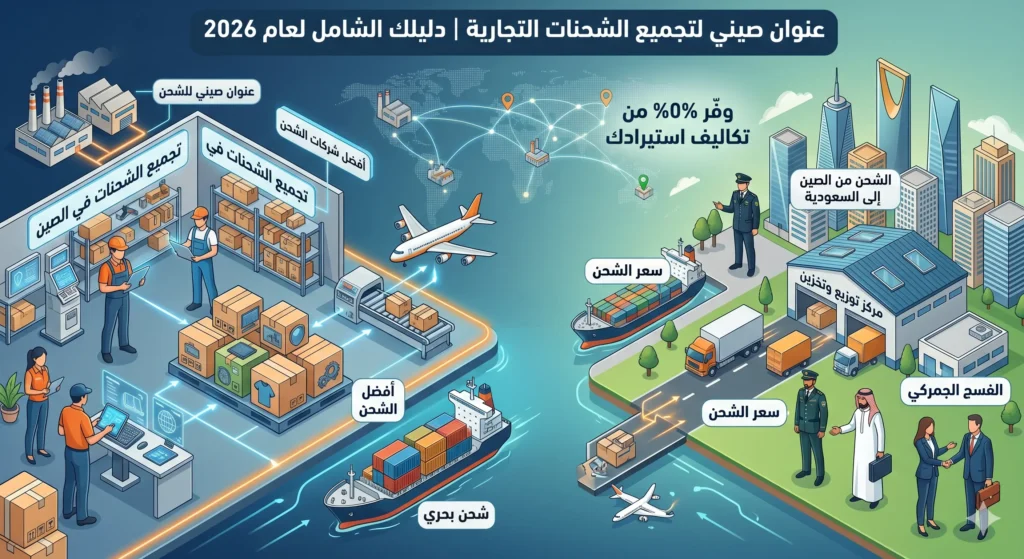 عنوان صيني لتجميع الشحنات التجارية