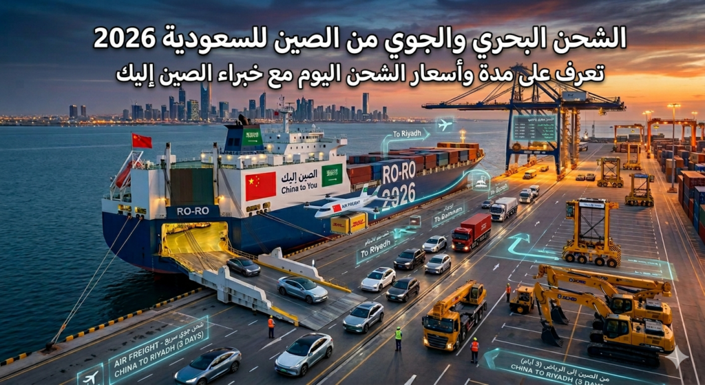 كم يستغرق الشحن البحري من الصين الى السعودية؟
