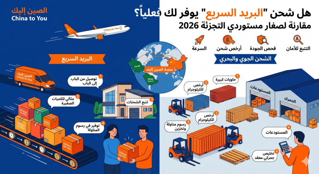 هل شحن البريد السريع يوفر لك فعلياً؟