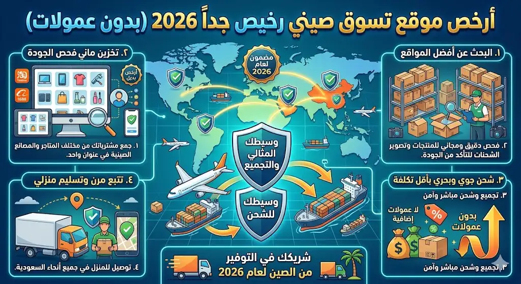 أرخص موقع تسوق صيني رخيص جداً 2026 (بدون عمولات)