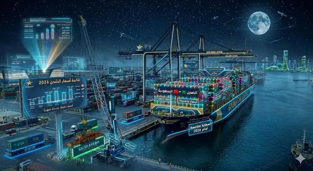 أسعار الشحن من الصين إلى السعودية 2026