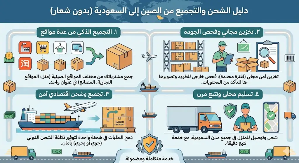 أفضل 10 شركات شحن من الصين إلى السعودية 2026 | الدليل الموثوق