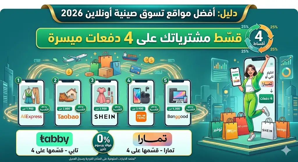 أفضل موقع صينية للتسوق أونلاين وقسطها 4 دفعات