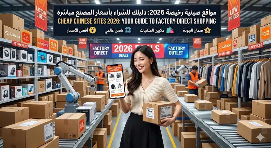 انشئ مواقع صينية رخيصة 2026: دليلك للشراء بأسعار المصنع مباشرة