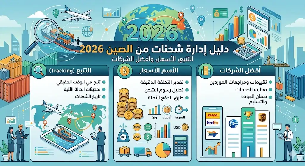 انشي صورة دليل إدارة شحنات من الصين 2026: التتبع الأسعار وأفضل الشركات