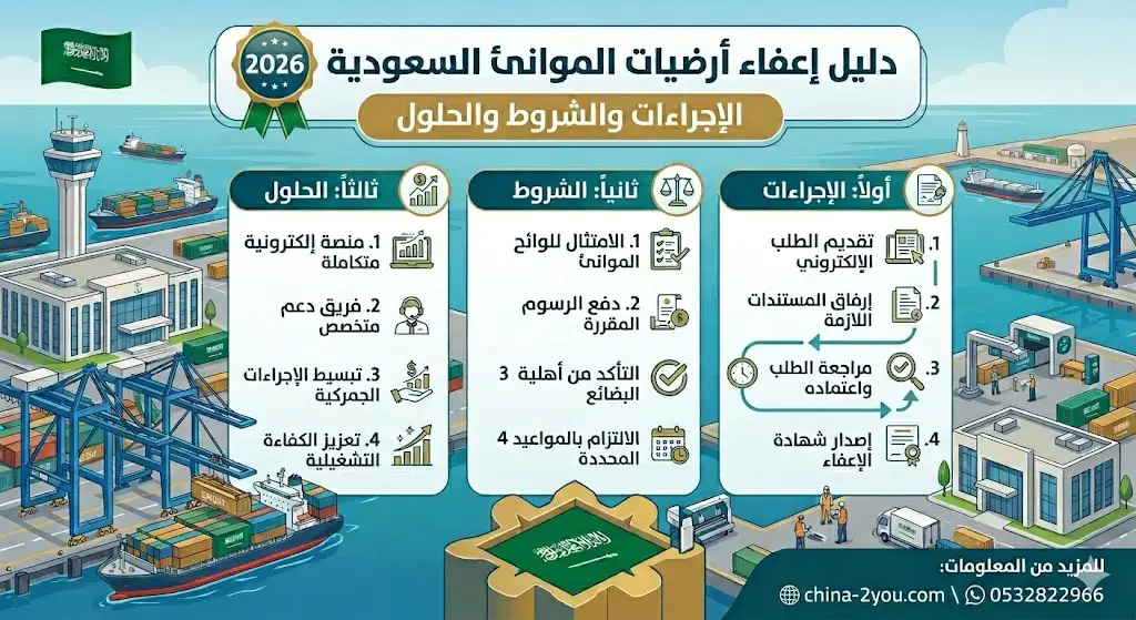 دليل إعفاء أرضيات الموانئ السعودية 2026: الإجراءات والشروط والحلول