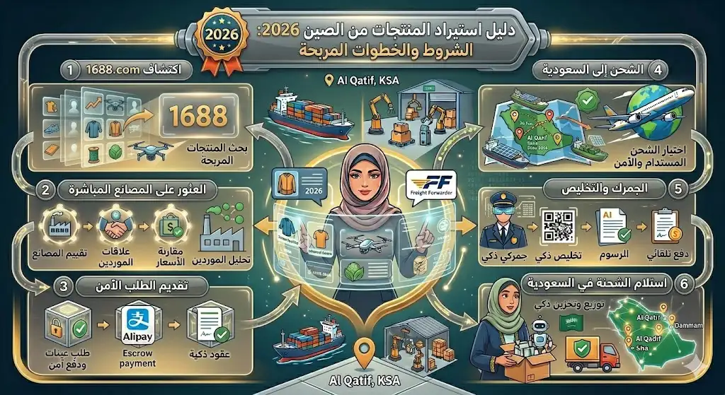 دليل استيراد المنتجات من الصين 2026: الشروط والخطوات المربحة