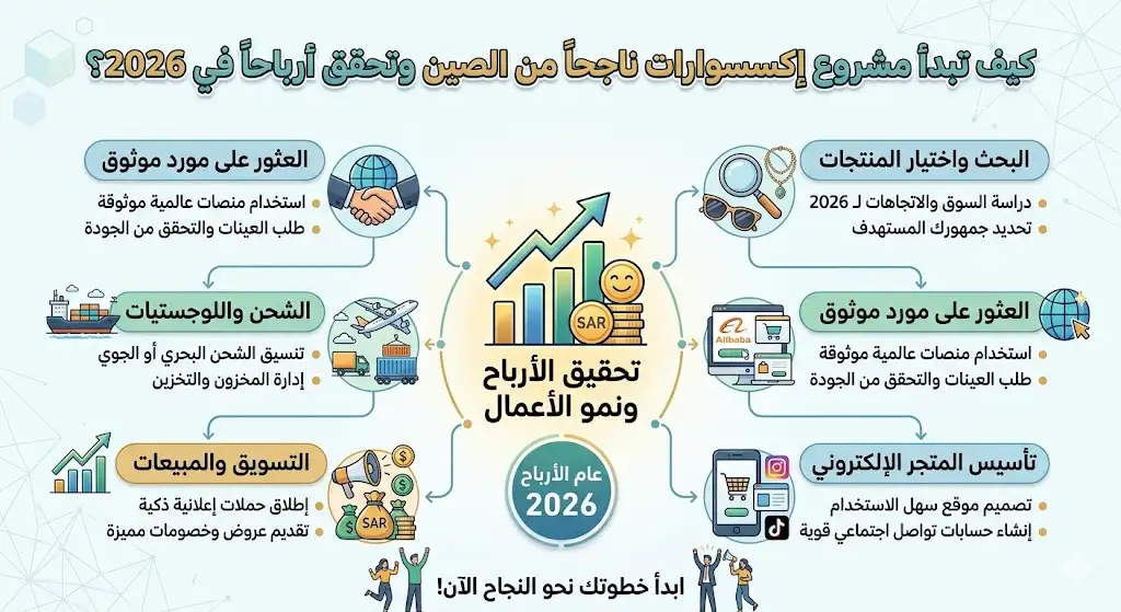 كيف تبدأ مشروع إكسسوارات من الصين وتحقق أرباحاً في 2026؟