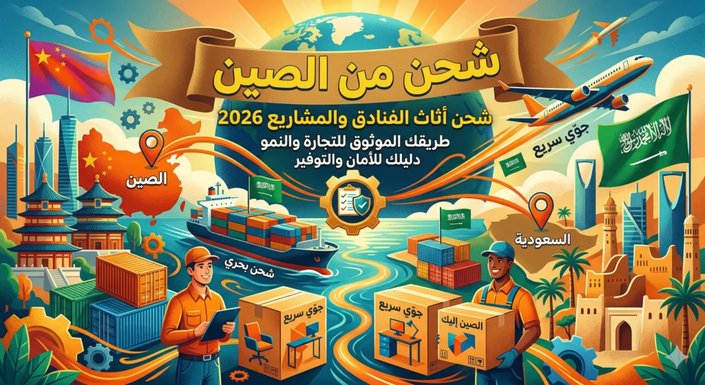 شحن أثاث الفنادق والمشاريع من الصين