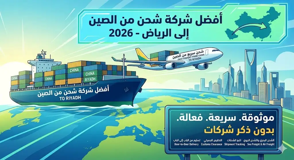 أفضل شركة شحن من الصين إلى الرياض - 2026