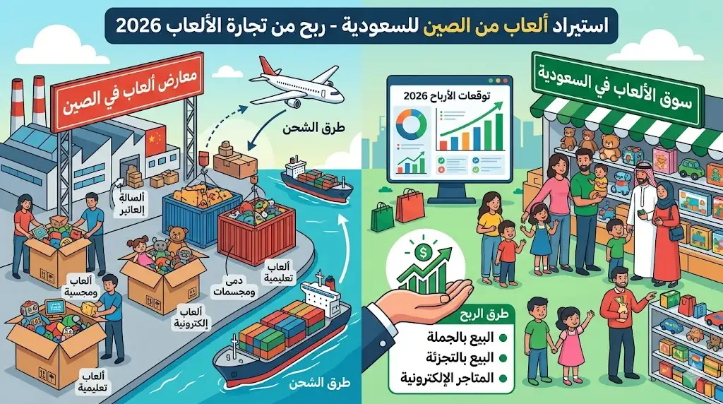 استيراد ألعاب من الصين للسعودية - ربح من تجارة الألعاب 2026