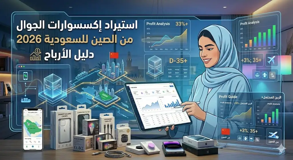 استيراد إكسسوارات الجوال من الصين للسعودية 2026|دليل الأرباح