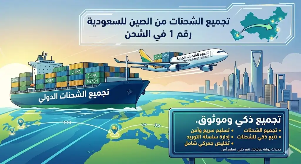 تجميع الشحنات من الصين للسعودية -رقم 1 في الشحن