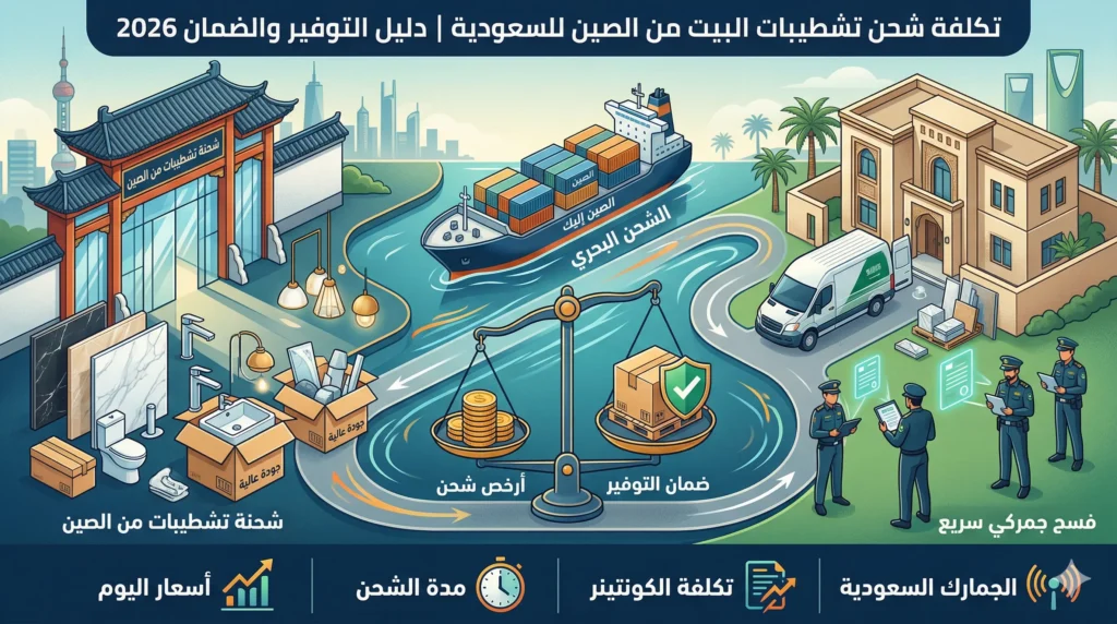 تكلفة شحن تشطيبات البيت من الصين