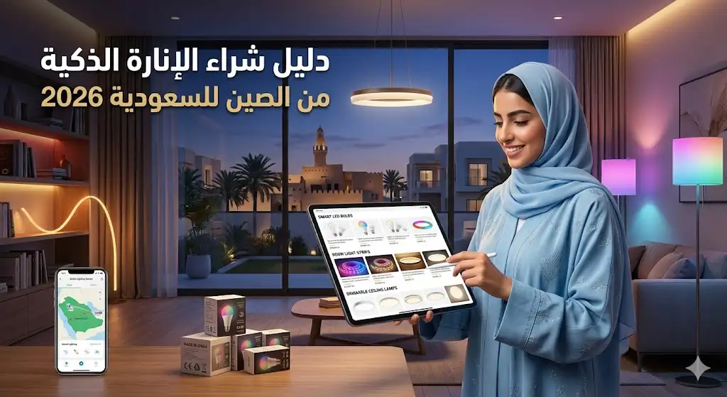دليل شراء الإنارة الذكية من الصين للسعودية 2026