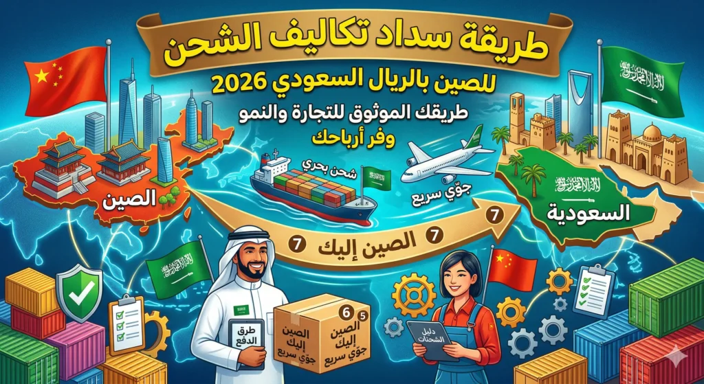 سداد تكاليف الشحن للصين بالريال السعودي