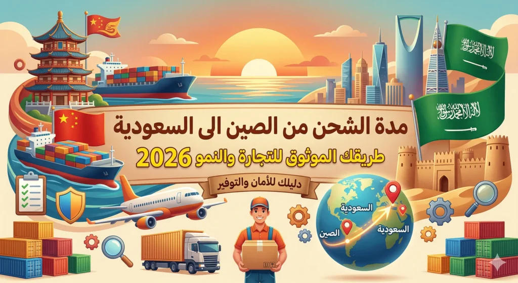 مدة الشحن من الصين الى السعودية